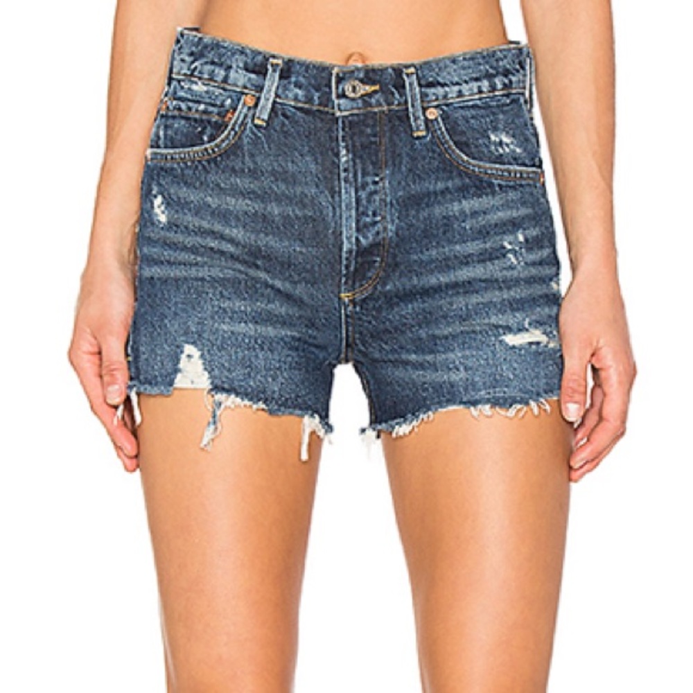 Agolde jaden high rise denim shorts